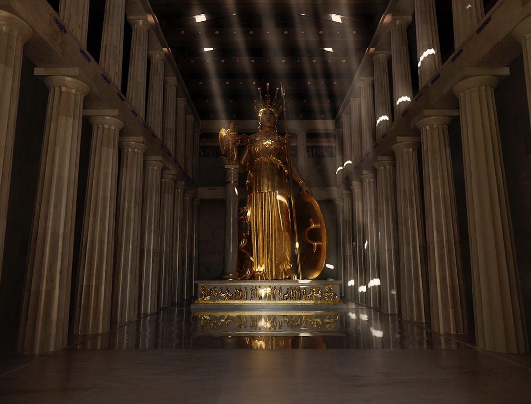 A rendering of how the temple might have looked on a morning in late August