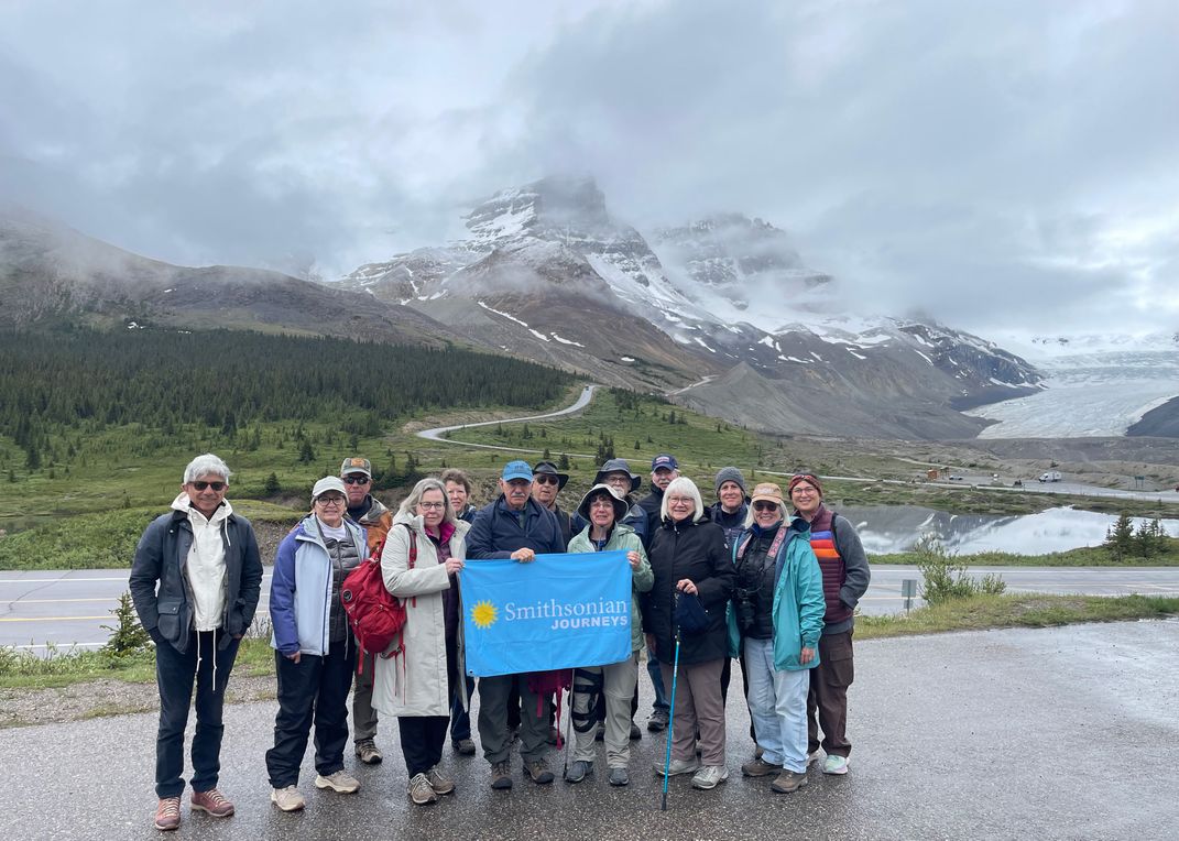 Smithsonian Journeys Travelers on the Northern Rockies tour. Credit: Maya Wei-Haas