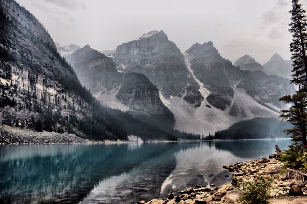 Smoky mountain at Moraine Lake- Banff CA  thumbnail