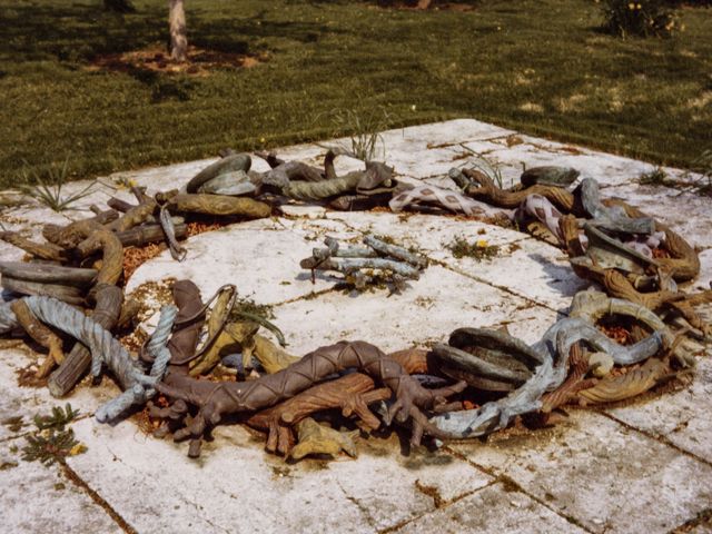 The memorial artwork hadn't been seen since the 1970s, when it was placed on a replica of Kennedy's gravesite in Upperville, Virginia.