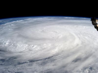 An astronaut snapped this picture of Typhoon Haiyan, one of the strongest tropical cyclones ever recorded, in November 2013.