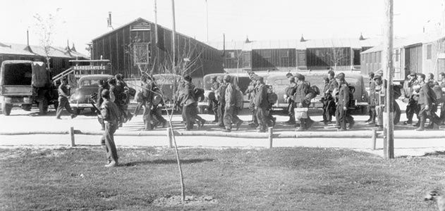 German POW marching