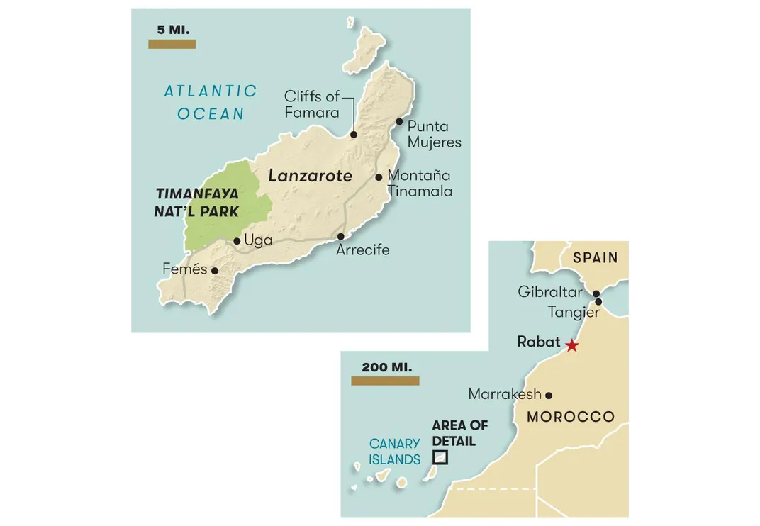 location of Lanzarote 