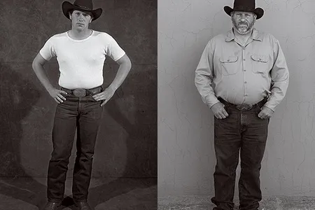 Joe Booth -- livestock salesman in 1984 and lumberyard worker in 2005.