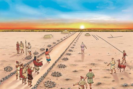 Coming together for a solstice feast in ancient Peru.