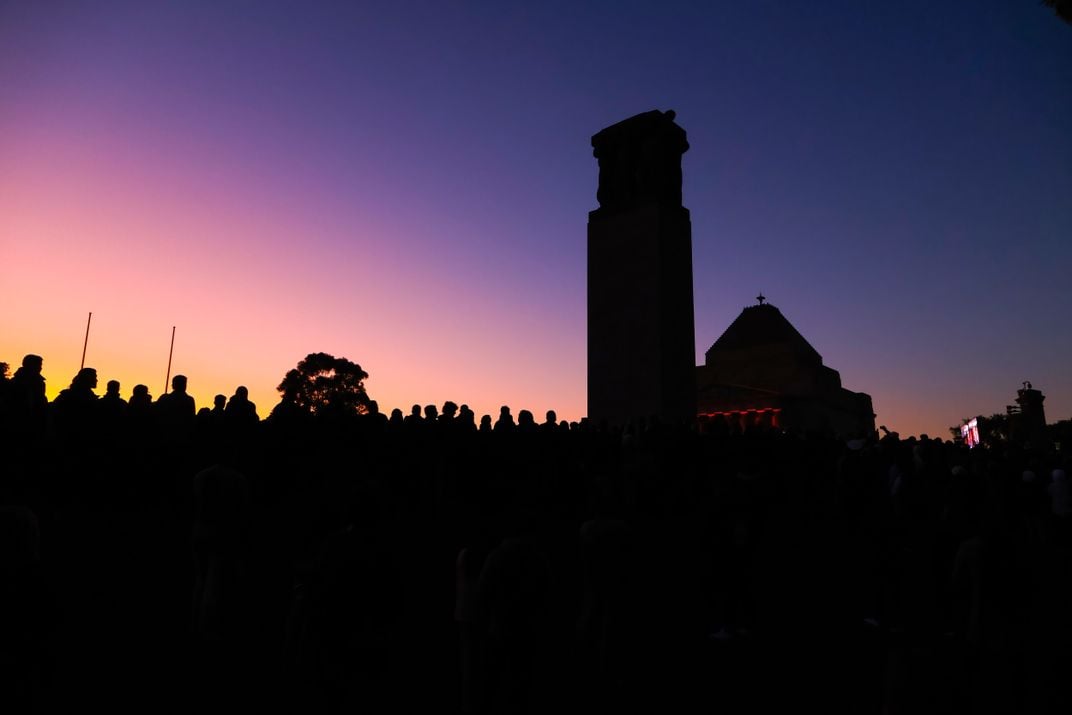 dawn service at the Shrine of Remembrance