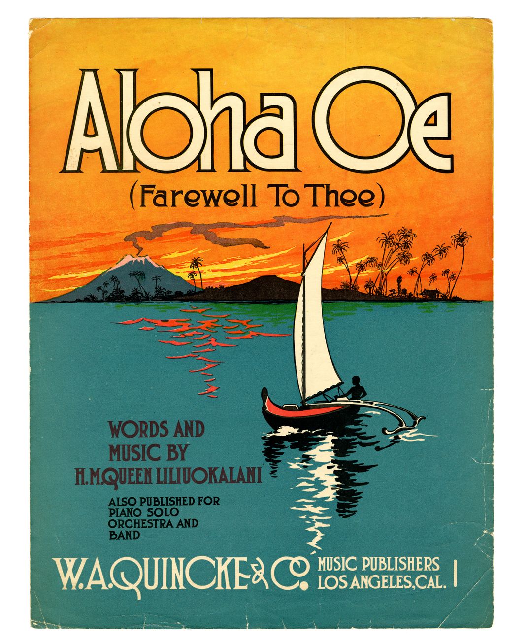 Sheet music “Aloha ʻOe” (Farewell to Thee)