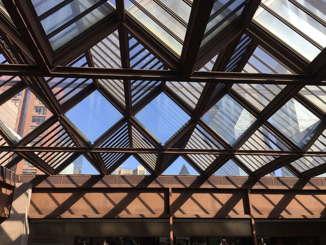 View of the atrium of the Ford Foundation Building in New York