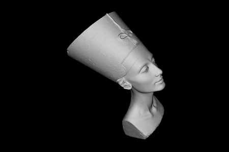 The secretly-made 3D scan of Nefertiti's bust.