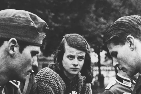 Hans Scholl, Sophie Scholl and Christoph Probst (pictured, left to right, in 1942) resisted the Nazis as members of the White Rose, a secret student group.