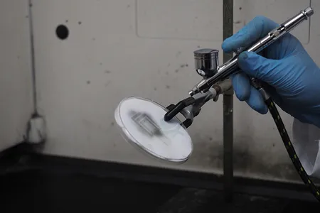 The antennas are made from a special two-dimensional metallic material called MXene.