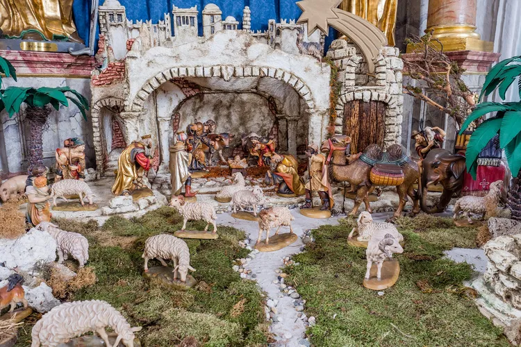 A Christmas nativity scene in Germany