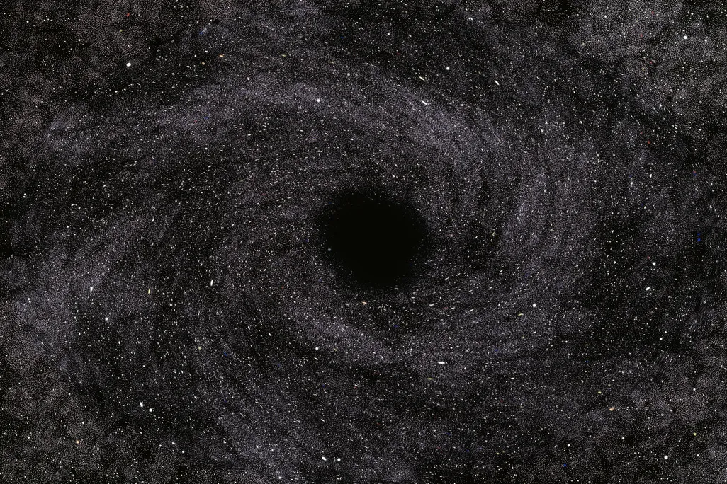 artistic rendering of a black hole