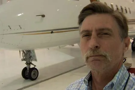 Kevin Lacey, here with a repossessed Citation VII, gets the job done by striking an effective balance between folksy and wily.