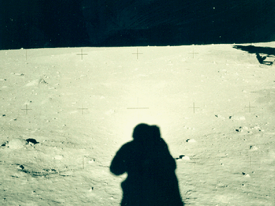 Looking west from the Apollo 11 landing site.