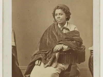 Edmonia Lewis circa 1870, photographed by Henry Rocher