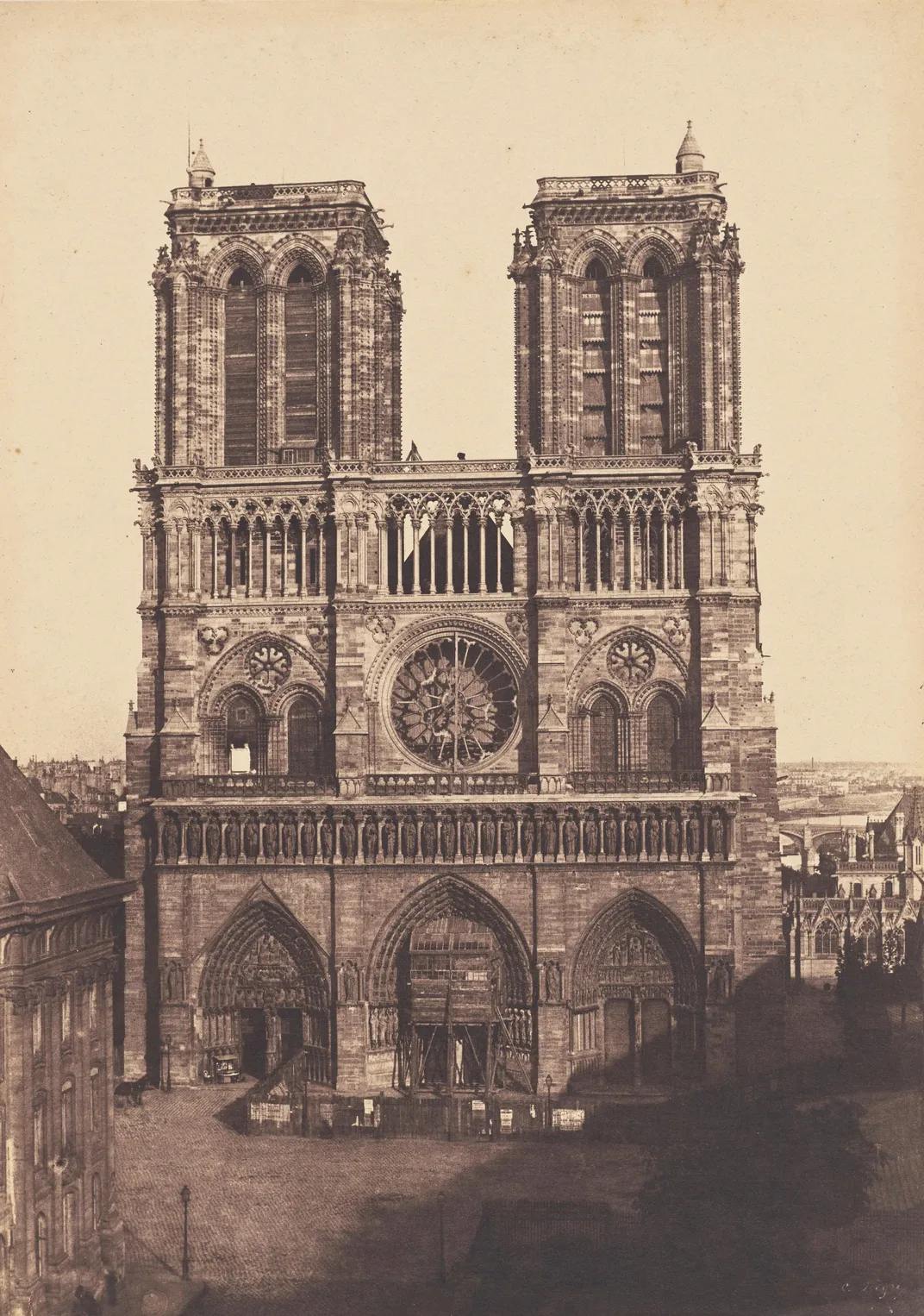 Notre-Dame facade in 1853