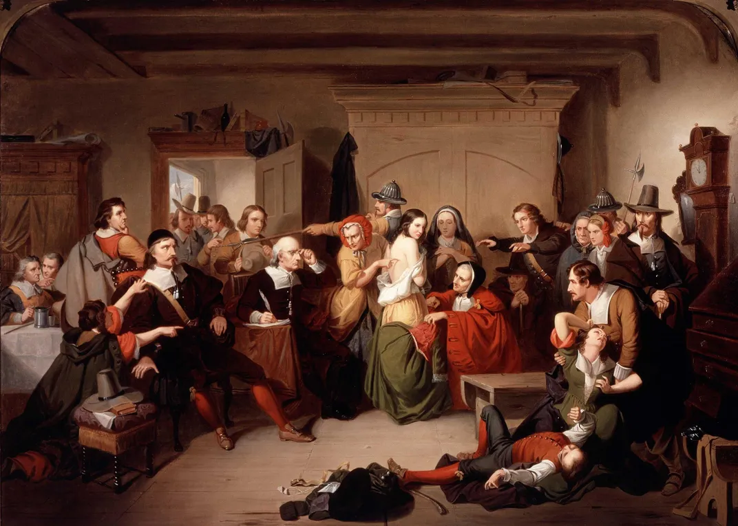 Examination of a Witch (1853) by T. H. Matteson, inspired by the Salem trials