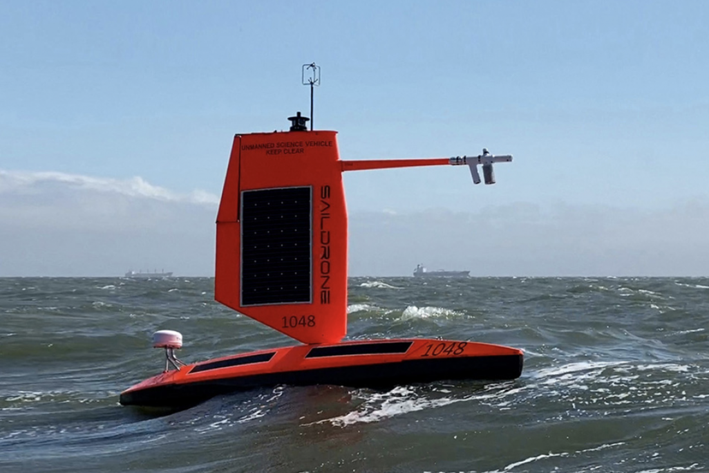 A saildrone designed for studying hurricanes at sea