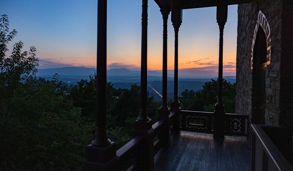 The view from Olana State Historic Site in Hudson, New York.