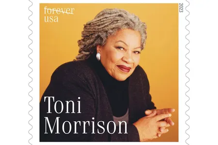 The new Toni Morrison stamp, which features a 1997 photograph by Deborah Feingold, was designed by Ethel Kessler.