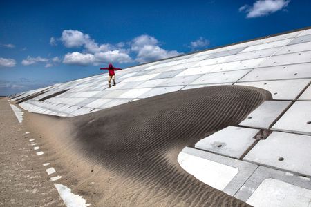 After the devastating 2011 tsunami, the Japanese government spent billions of zen to build this sea wall along the Sendai Coastline. It's almost 20 miles long.