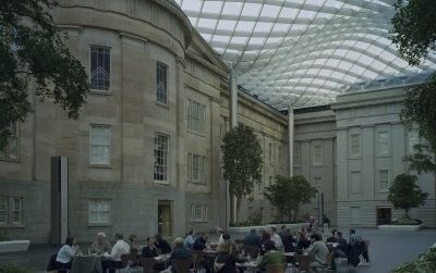 The covered Kogod Courtyard provides the perfect setting for Thursday’s jazz concert with the Freddie Redd-Butch Warren Quintet celebrating the legacy of Thelonius Monk.