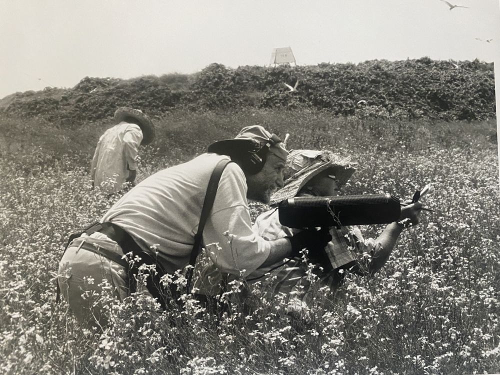 Jim Metzner with Helen Hays on Great Gull Island