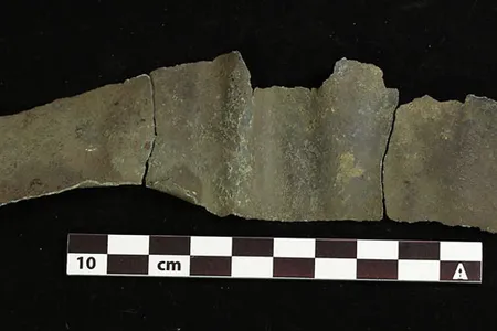 A copper band found at the McQueen shell ring is similar to ceremonial objects seen at sites in the Great Lakes region