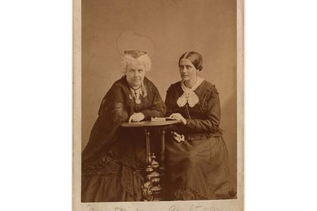 Elizabeth Cady Stanton and Susan B. Anthony (c. 1870) by Napoleon Sarony.  