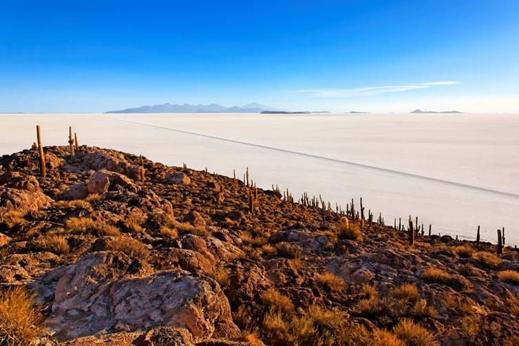 Salt flats in South America contain much of the world’s lithium.