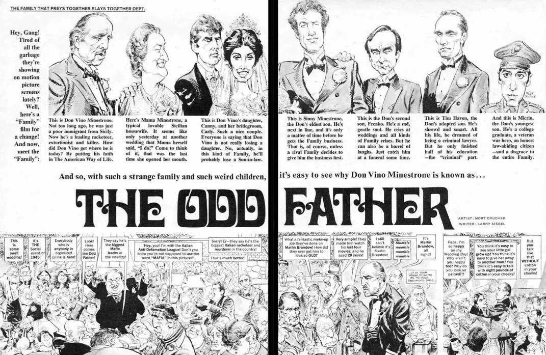 Mad magazine spoof illustration of 'The Godfather'