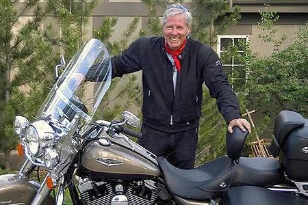 John Gussenhoven bought a Harley-Davidson, learned to ride it proficiently, and then marked his route with a bold “X” across a map of the 48 states.