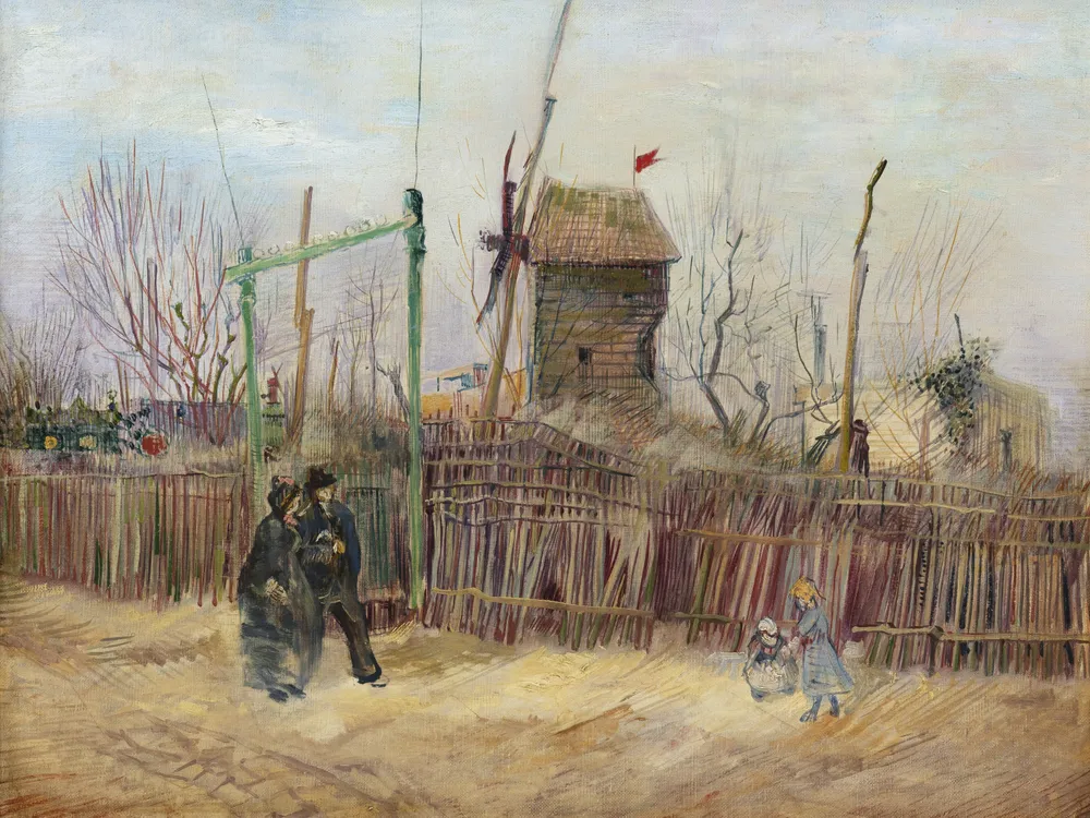 Vincent van Gogh Scène de rue à Montmartre (Impasse des Deux Frères et le Moulin à Poivre), 1887
