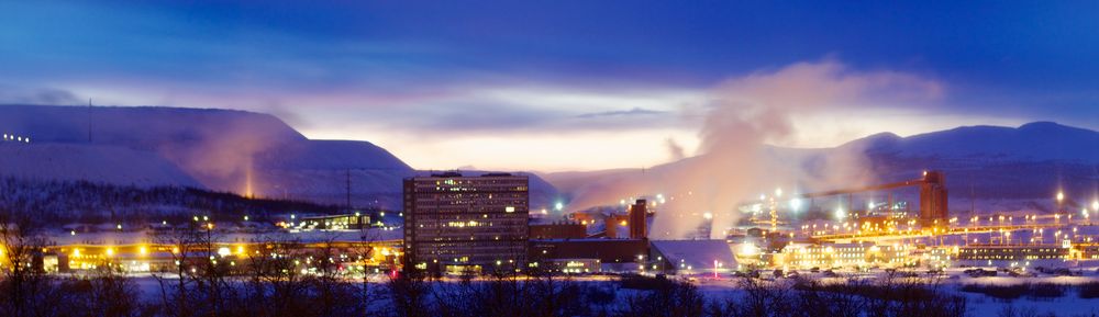 Kiruna's Iron Mine at Night