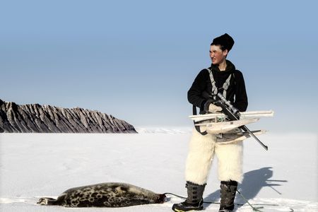 Qumangapik, age 16, hunts seals near Thule. Inuit were exempted from the 2010 European Union law banning 
the trade of seal products.