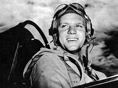 Rear Adm. Edward L. “Whitey” Feightner is a nine-victory WWII ace who flew F4F Wildcats and F6F Hellcats.
