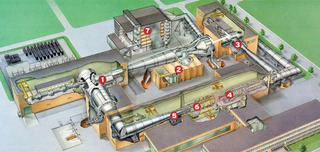 An cutaway of the supersonic wind tunnel.