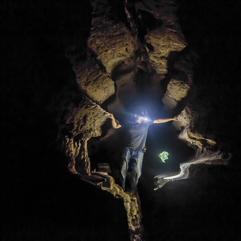 View this LED art piece from a distance to reveal its surprise 