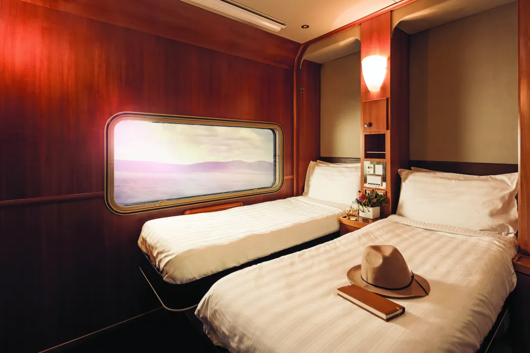 Cabin aboard The Ghan. Credit: Journey Beyond