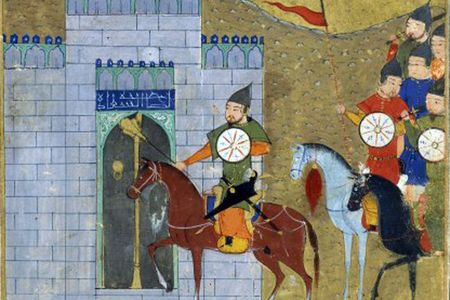 Genghis Khan attacked and captured the Jin capital of Zhongdu (now Beijing, China) in 1215, in one of many campaigns that expanded the Mongol Empire. 