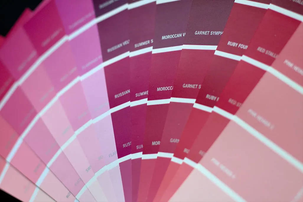 Red paint swatches