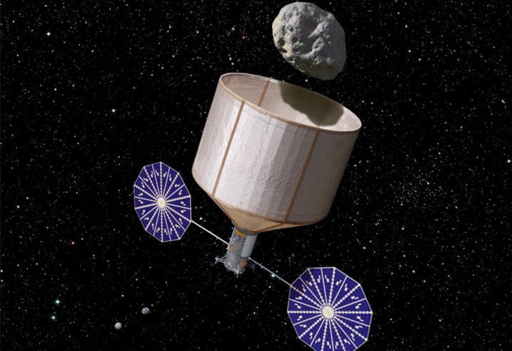 An artist’s conception of what an asteroid-catcher might look like.