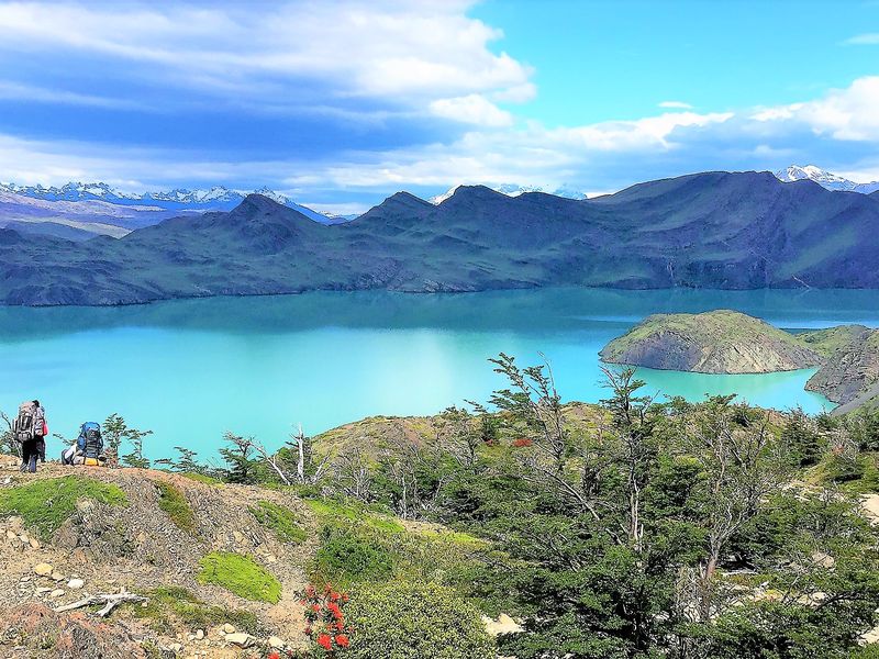 Caburgua Lake Surrounded by the Ranges of the Andes Mountains, in Chile ...