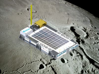 Artist’s conception of the 4M payload near the moon.