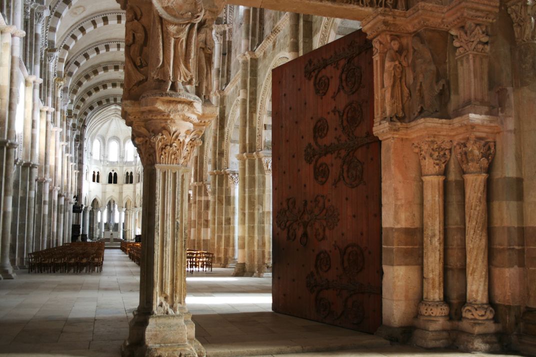 The cathedral of Vézelay, a starting point for pilgrims setting off for the Camino de Santiago