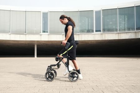 After years of being paralyzed from the waist down, Michel Roccati can now walk again with the aid of nerve-stimulation devices.