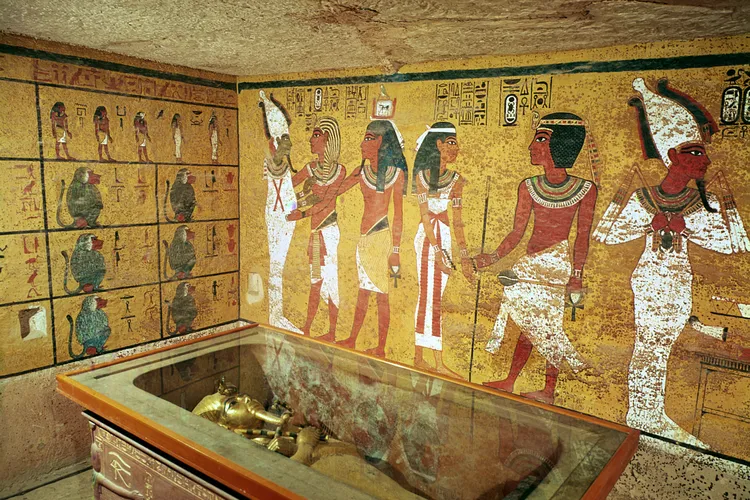 The burial chamber of King Tut's tomb