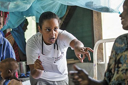 An MSF doctor at a hospital in Kenya. After the cold war, the group became a strong advocate for humanitarian intervention worldwide.
