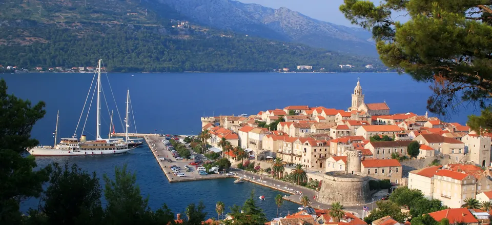  The town of Korcula, along the Dalmatian Coast 